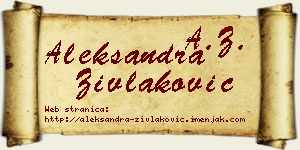 Aleksandra Zivlaković vizit kartica